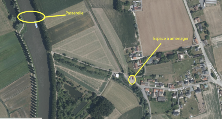 De zone van Léaucourt en Obigies in Pecq (Wallonië – IDETA)